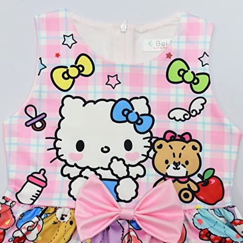 EGAEATU slatke mačke djevojka haljina 2-8 godina za malu djecu Ležerna haljina japanski Anime Rođendanska zabava obući se