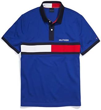 Tommy Hilfiger muške polo majica za zastavu s magnetnim gumbima u prilagođenom pogodu