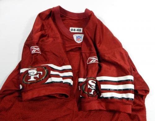 2004 San Francisco 49ers Blank Igra Izdana crvena dres 40 DP34708 - Neintred NFL igra rabljeni dresovi
