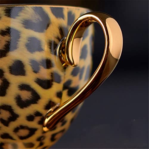 Cujux Leopard uzorak kostna Kina Set kafe porculan čaj za čaj keramičke krigne posude sa šećerom