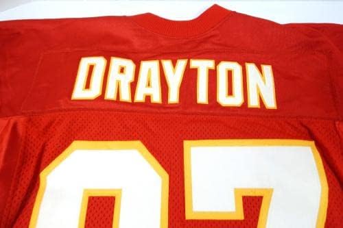2000 Kansas City Cheeps Troy Drayton # 87 Igra izdana Crveni dres 46 DP34672 - Neintred NFL igra rabljeni dresovi