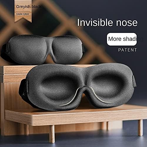 Maska za mirovanje za muškarce, 3D oblikovana maska ​​za spavanje, nadograđeni poklopac za oči s podesivim remen, svjetlom blokiranja, jastuk za oči mekane udobne sjene za oči noću