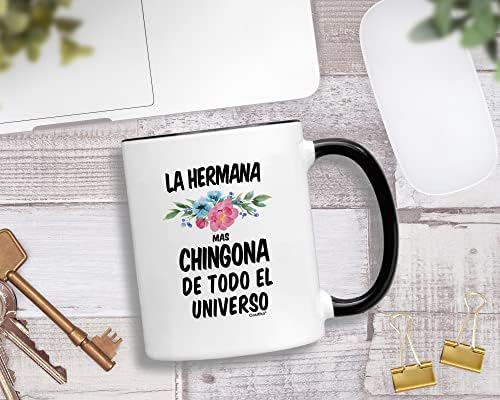 Casitika sestra pokloni na španskom. La Hermana Mas Chingona De Todo El Universo 11 Oz Šolja Za Kafu. Regalos Para Cumpleanos.