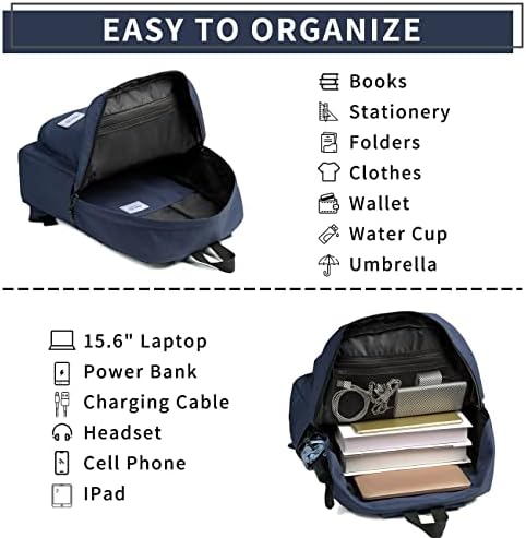 Školski ruksak, Chase Chic Casual Backpad Unisex Classic Lagana ruksaka za putni ruksak odgovara 15,6 inčnim laptop