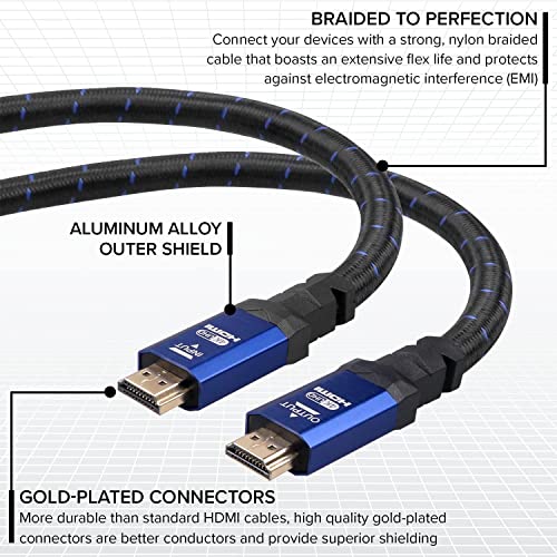 4k HDMI 2.0 kabel 25 ft. [5 pack] od ritzgear-a. 18 Gbps ultra brza pletenica za pletenice i zlatne konektore - 4K @ 60Hz / UHD /