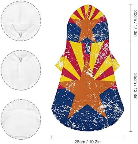 Arizona State Flag Hoodie Zimska kapuljača dukserica sa šeširom za mačju mačju štene outfit Slatko tiskani poklon