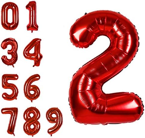 40-inčni Jumbo crveni broj 2 Balonski divovski baloni maturalni baloni Helium folija Mylar Ogroman broj baloni za rođendanski ukrasi