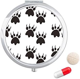 Animal Claw Outline Simple Step Print Pill Case Džepna Kutija Za Skladištenje Lijekova Dozator Kontejnera