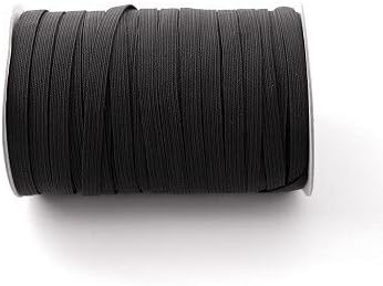 Herrmosa 5yards 3 / 6mm šivaća elastična traka s Bijela Crna Visokoelastična ravna gumena traka struk uže za šivanje za DIY-crno-6mm