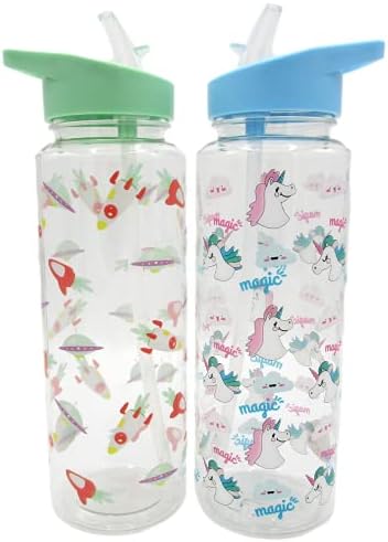 2 PK Fun dizajn boce za vodu - 27oz PBA Besplatno - jednorog, roboti, rakete, dinosaurusi