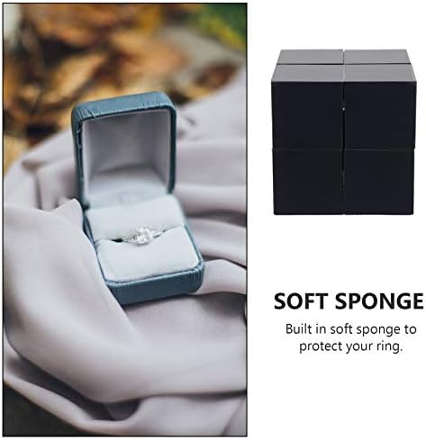 AmosFun prsten poklon kutija u obliku prstena zvona prsten poklon kućišta nakit nakit kovanica Organizator prsa za dan zaljubljenih zakonske zakonske svadbene ceremonije plave nakit poklon kutije