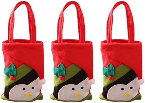 3pcs dječje bombonske torbe prijenosne božićne torbe poklon torba s ručkom božićna zabava favoriziraju božićne ukrase