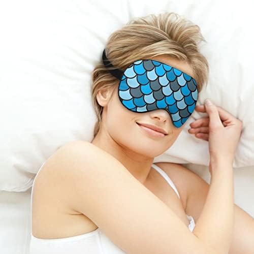 Mermaid Fish Scale Ispis maska ​​za oči lagano blokiranje maske za spavanje s podesivim kaišem za posao s promjenom spavanja