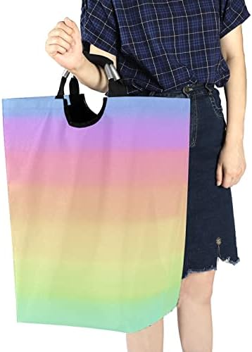 xigua Rainbow pastelna korpa za veš, velike korpe za veš sklopiva torba za odeću sa ručkama torba za odlaganje porodičnog spavaonice