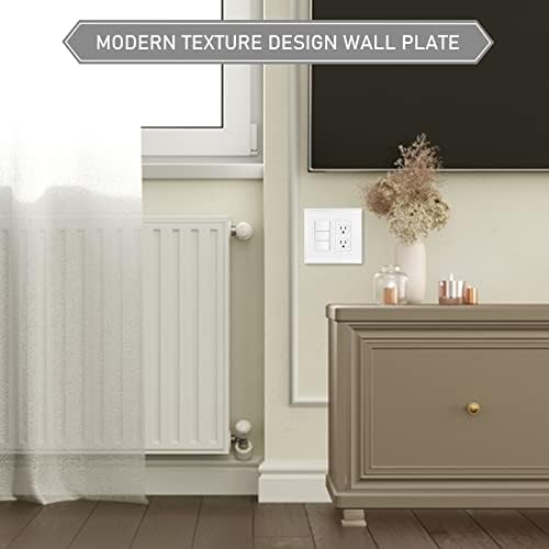 1-band Moderna ukrasna zidna ploča za svjetlo zaslon za svjetlost ploča, prirodni dizajn teksture, bijeli