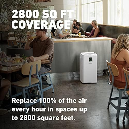 HATHASPACE pročišćivač vazduha sa dvostrukom filtracijom za veliku sobu, kancelariju, sa pravim HEPA filterom za vazduh za alergene,