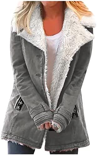 OIOLOYJM 2023 Ženska jakna za paket Ležerne tipke Blend zimski tartan kaput sa džepovima sa dvostrukim grudima