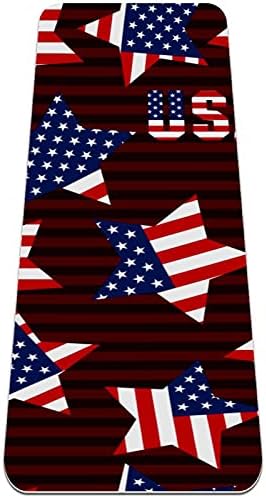 Zastava SAD-a plava crvena zvijezda prugasta Premium debela prostirka za jogu Eko prijateljska gumena podloga za zdravlje i fitnes