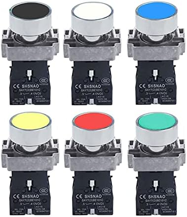 DJDLFA 1pcs Novo 22mm Switch gumba za samo zaključavanje 10A 10A / 415V NC / NO XB2-BA11 XB2-BA21 XB2-BA31 XB2-BA22 XB2-BA1 XB2-BA61 Gumb prekidač