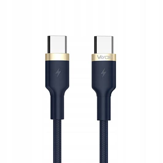 USB-C kabl - USB-C 1M kabel za punjenje 60W isporuka napajanja 3.0 crna 3.1a Premium linija VA0062 Vayox