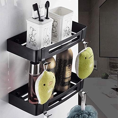 Jydqm kupaonica od nehrđajućeg čelika za kupanje s policama za tuširanje kablozi kablozi modernog stila zidna mat crna 2 kom