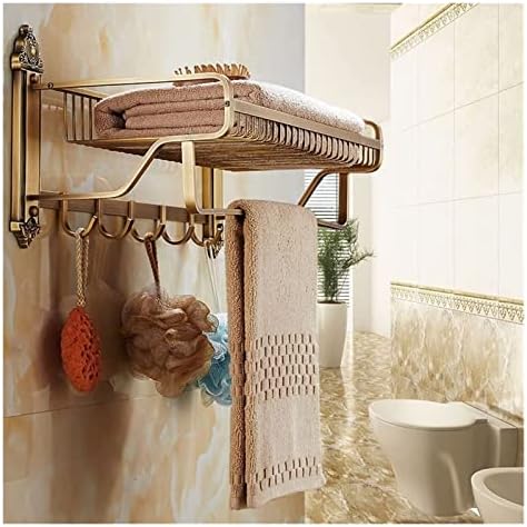 Ručnička željeznička ručnik nosač za ručnik sa zidom, svi bakarni antički ručnik za kupanje, držač za retro ručnik, nosač kupaonice