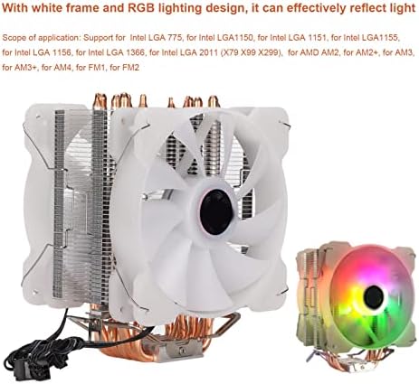 CPU ventilator računar CPU Ventilatori za hlađenje profesionalni ventilator CPU jednostavan bijeli okvir RGB rasvjeta tehnologija