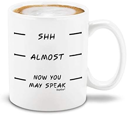 shop4ever Shh skoro sada možete govoriti keramička šolja za kafu