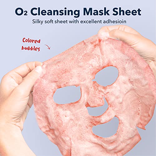 Deep Purifying Pink O2 Bubble Mask Korean beauty bubble mask Cleaning foam Cleanser Purifying mask Peach Nouring for acne detox and
