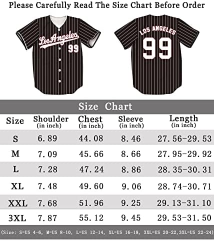 TIFIYA Los Angeles 99/23 / 24 pruge štampani Bejzbol dres la bejzbol tim majice za muškarce / Žene / Mlade