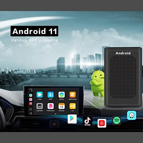 COCHEPARTS AI kutija, Multimedijalna Video kutija dodajte Android 11.0 sistem na fabrički žičani COCHEPARTS Radio, podršku / Netflix / YouTube / ogledalo Link/podijeljeni ekran / 5GHz WiFi Crna
