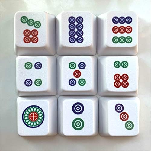 Benemate 9 keycap Set, Kineski Mahjong Keycaps, Dye-subbed PBT Keycaps, 1U Whte Keycaps, DIY keycaps, OEM Keycaps za Gaming mehanička