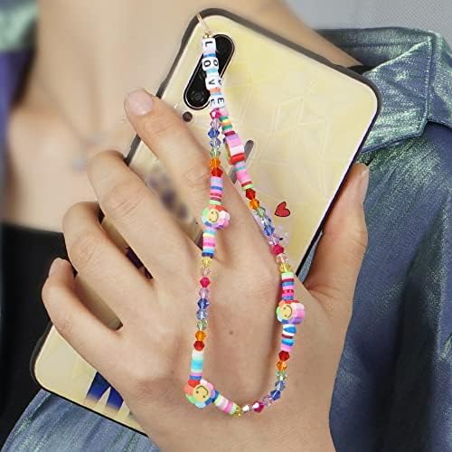 WYKDD mobilni telefon lanac ženski meke keramike komad kratak Kristal mobilni telefon Uzica