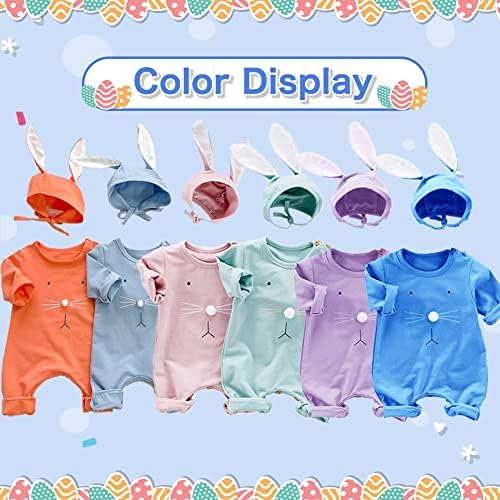 XiFamniy Uskrsni odjeća za djecu za djecu Dječaci Bunny Joper BodySuit kombinezon dojenčad novorođenčad s zečjem šeširom
