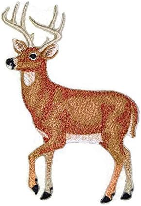 Izaživanje prirode tkano u nitima, nevjerojatno životinjsko kraljevstvo [prekrasno jeleno] [Custom i jedinstveno] Vezeno željezo na