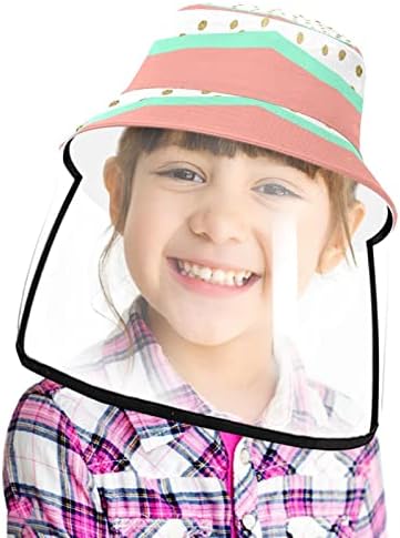 Zaštitni šešir za odrasle sa štitom za lice, ribarsku šeširu protiv sunčeve kape, zlatno pero dijamant