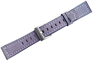 Nickston Purple Suede s bijelim ubodom Kožni pojas Kompatibilan je sa Samsung Galaxy Watch 3 41mm, Gledajte Active 2 40mm, Gledajte