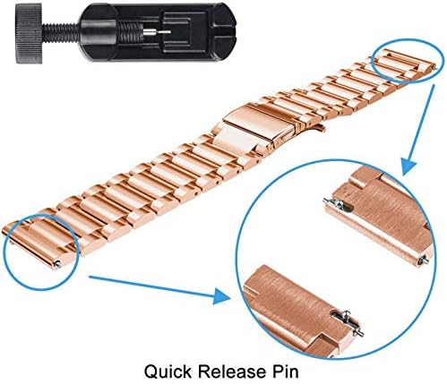 Kompatibilan je za Touchelex Venus Smart Watch Trake za zamjenu od nehrđajućeg čelika Kompatibilan sa Touchelex Venusom 1.2 Smart Watch / DeePrio Pascua Smart Watch