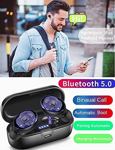 Hoseili 2023 New EditionBluetooth slušalice.Bluetooth 5.0 bežične slušalice u evo stereo zvučni mikrofon mini bežični ušici sa slušalicama