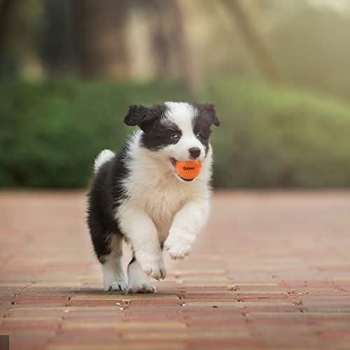 Qesonoo pseće lopte neuništive, čvrste gume poskakivanje za pse agresivne Žvakače male rase,netoksičan&plutajući&visoka elastičnost,izdržljiva