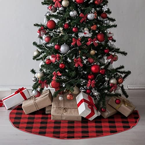 Red Buffalo plairani suknje za božićne suknje Soft Xmas Tree Mat Božićni ukras za prazničnu zabavu Početna 30 x30