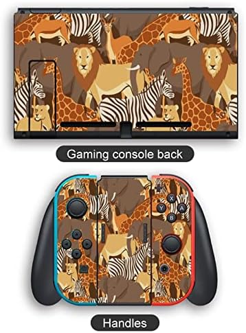 Afričke životinje Lion Elephant žirafa naljepnice naljepnice Cover skin Protective FacePlate za Nintendo Switch