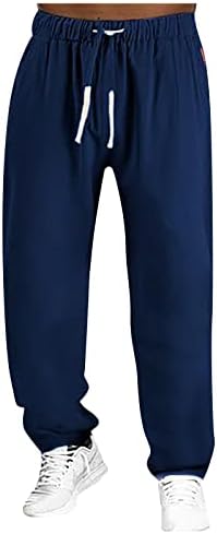 Duks za muškarce casual joggers nacrtavajući elastične struke Atletičke pantalone tanke lagane staze sa džepom