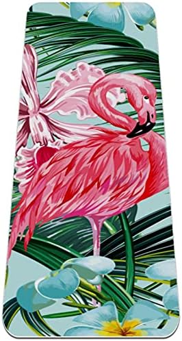 Prostirka za jogu Flamingo cvjetnog uzorka ekološka neklizajuća podloga za fitnes vježbe za Pilates i vježbe na podu