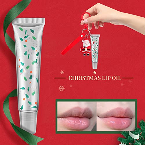 Sjaj za usne kompleti za tinejdžere Božić Lip care Set one Lip Gloss One Christmas privjesak Lip Gloss Lip Enhancer i Lip Care to Make Lips Fuller mekši i elastičniji 15ml Lawless Lip Plumper