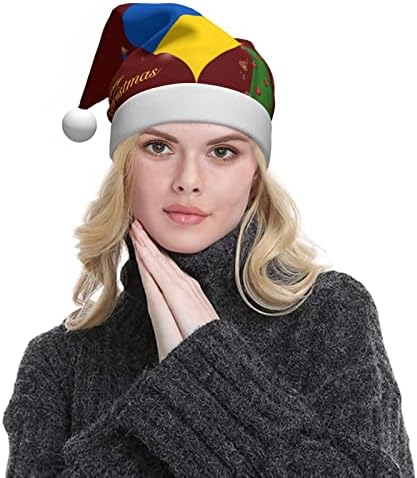 Ukrajina zastavu srce Funny odrasle pliš Santa šešir Božić šešir za žene & amp ;muškarci Božić Holiday Hat