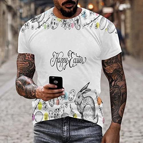 Striped majica s dugim rukavima muškarci Muške uskrsne modne individualnosti Ležerne prilike digitalne 3D tiskane majice sa okruglom
