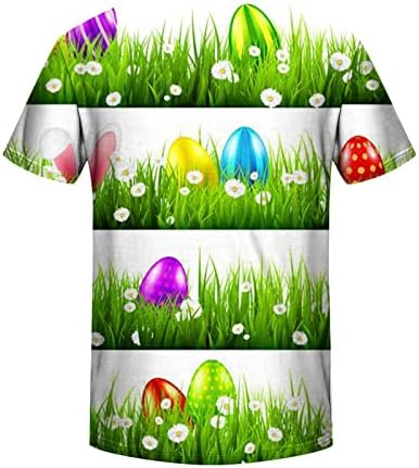 Sretni uskrsni tines gornji i kratki setovi modne tiskanje T-majice odijelo labave casual bluze s kratkim rukavima udobnim pulover
