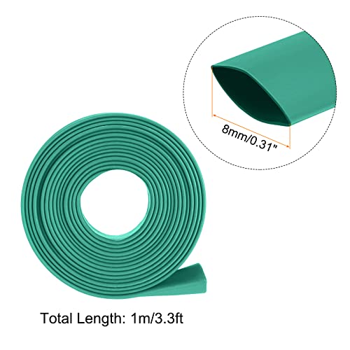 Tublje za cijev odbojnog zagrijavanja 2: 1 Omotač kabelskog rukava, [za električnu izolacijsku zaštitu] - 5/16 DIA / 3.3ft / zeleno