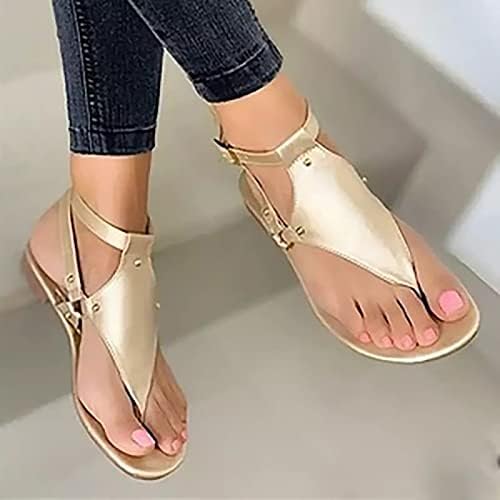 Žene rimske sandale plus veličine Vintage Ljeto Ležerne prilike ravne dno Flip flops cipele na plaži na plažama